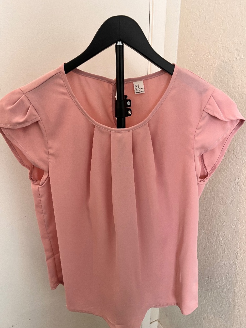 Tasamo Cap Sleeve Dusty Pink Blouse | Size Small